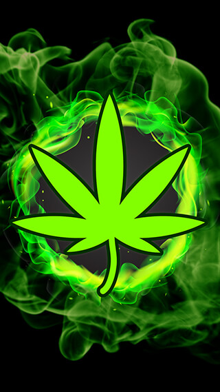 420 green flames iphone background