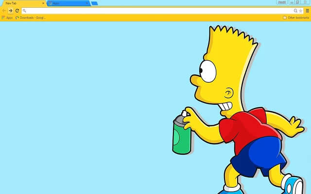 Bart Simpson Google Chrome Theme