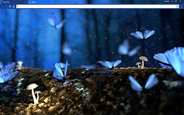 Blue Butterflies Google Chrome Theme