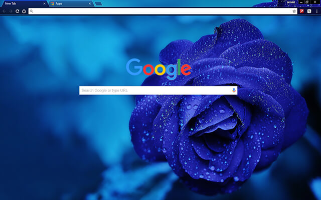 Blue Rose Chrome Theme - Theme For Chrome
