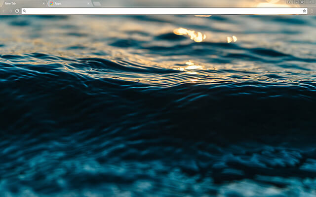 Dark Blue Water Google Chrome Theme