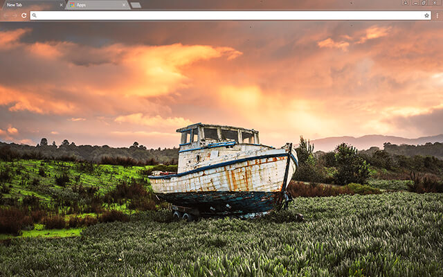 Fishing Boat Google Chrome Theme