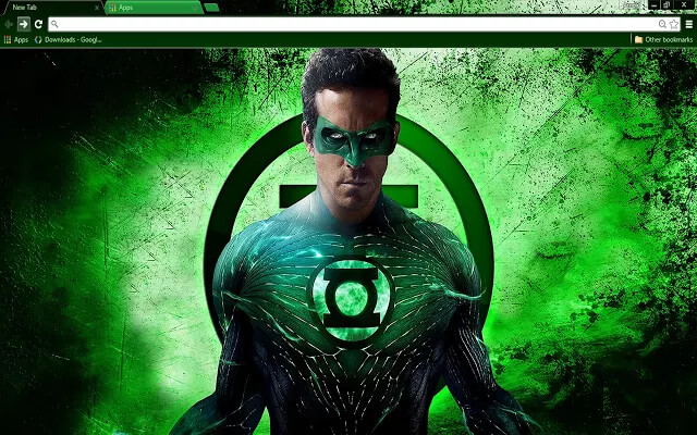 Green Lantern Google Chrome Theme