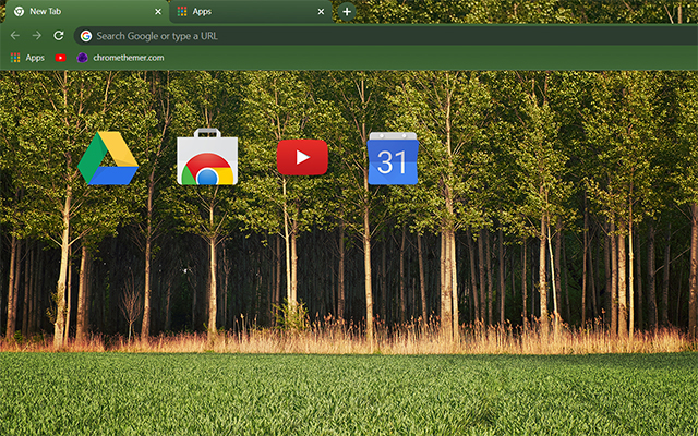 Green Woods Google Theme - Theme For Chrome