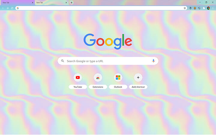 Holographic Google Theme