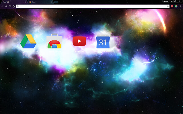 Incredible Space Theme For Chrome