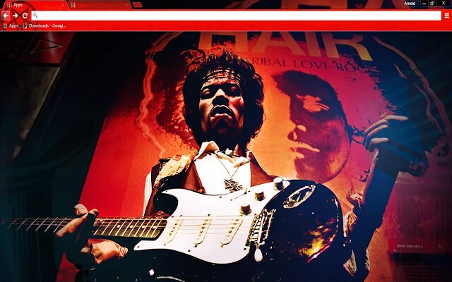 Jimi Hendrix Google Chrome Theme