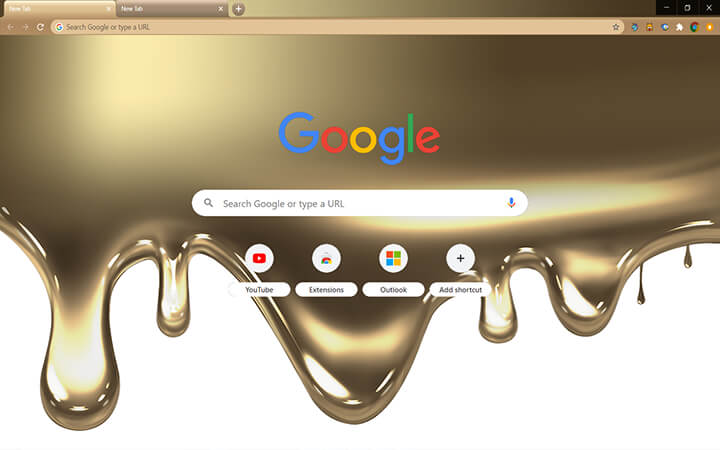 Liquid Gold Google Theme