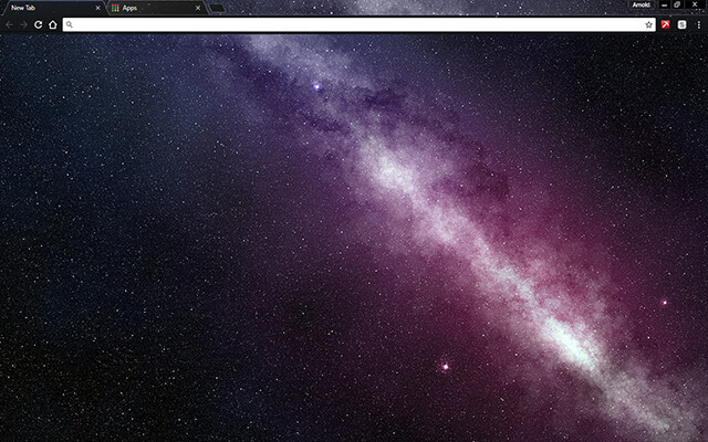 Milky Way Stars Google Chrome Theme