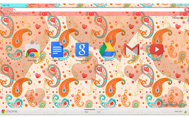 Pretty Paisley Google Chrome Theme