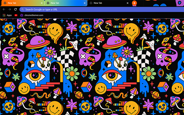 Psychedelic Power Google Chrome Theme