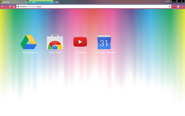 Rainbow Colors Theme For Chrome
