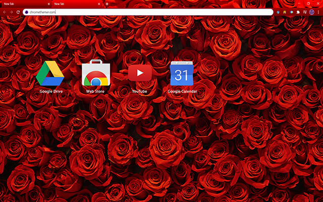 Rosy Red Roses Google Theme - Theme For Chrome