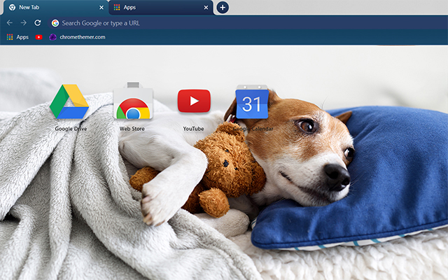 Sleeping Puppy Google Theme - Theme For Chrome
