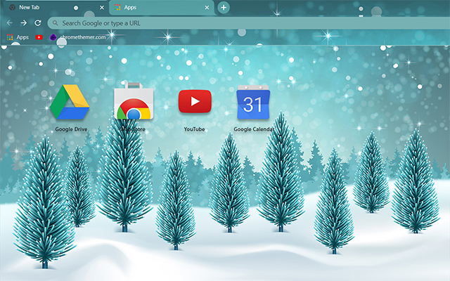 Snowy Winter Theme For Chrome