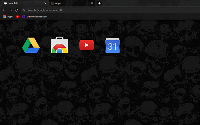 Wicked Skulls Google Theme - Theme For Chrome