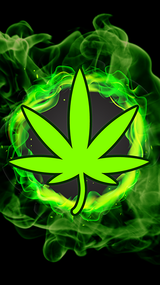 420 Green Flames Wallpaper for Phone