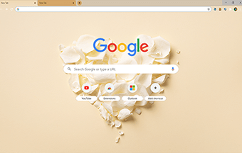 White Rose Petals Google Chrome Theme