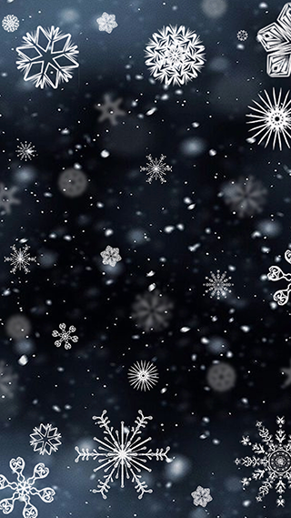 Snowflakes iPhone 13 Pro Max Wallpaper